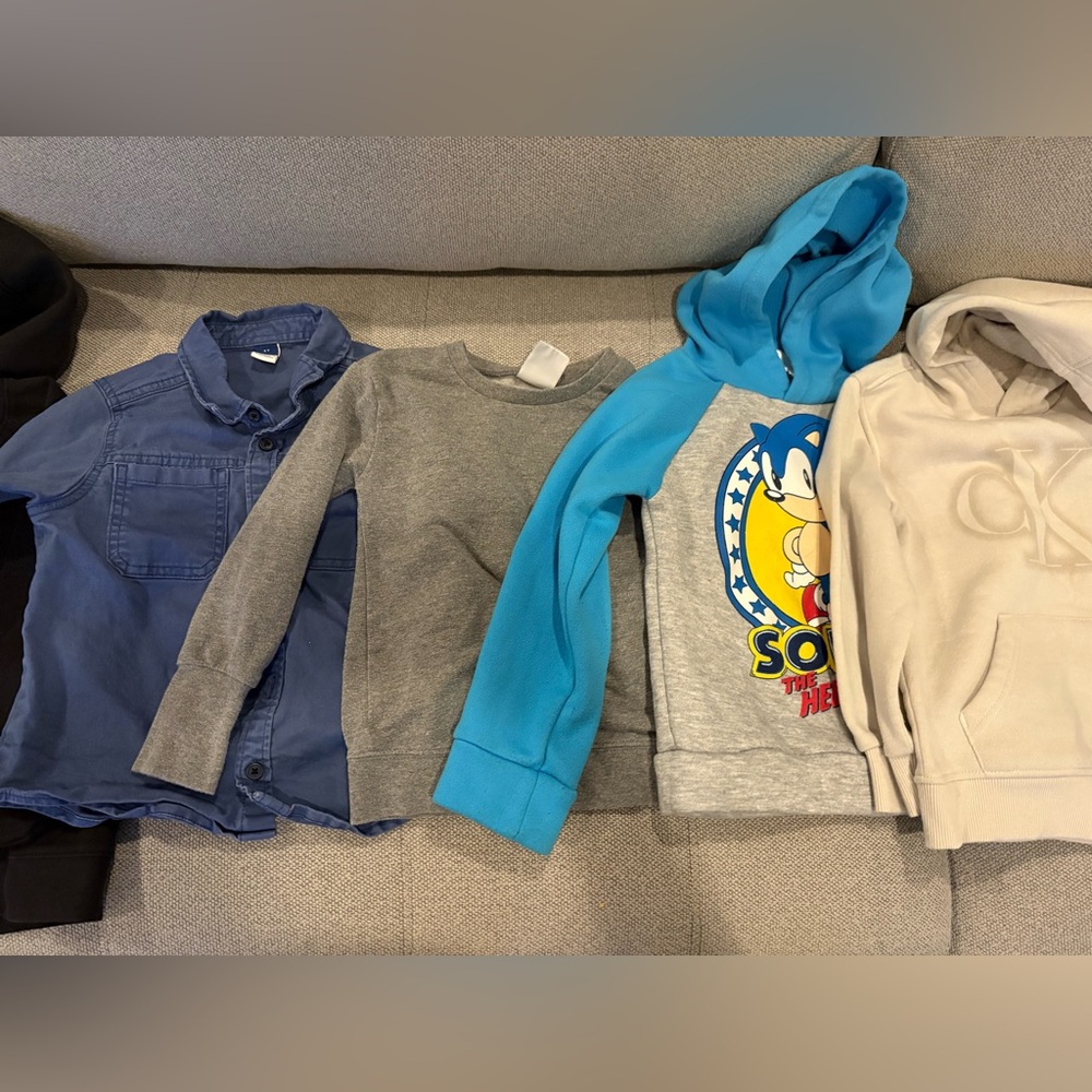 Lot of six hoodies and one button down shirt  perfect for the cold